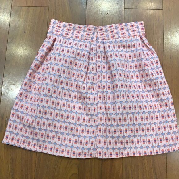 Blue Rain Pink, Coral & Blue Printed Skirt Small - Picture 3 of 4